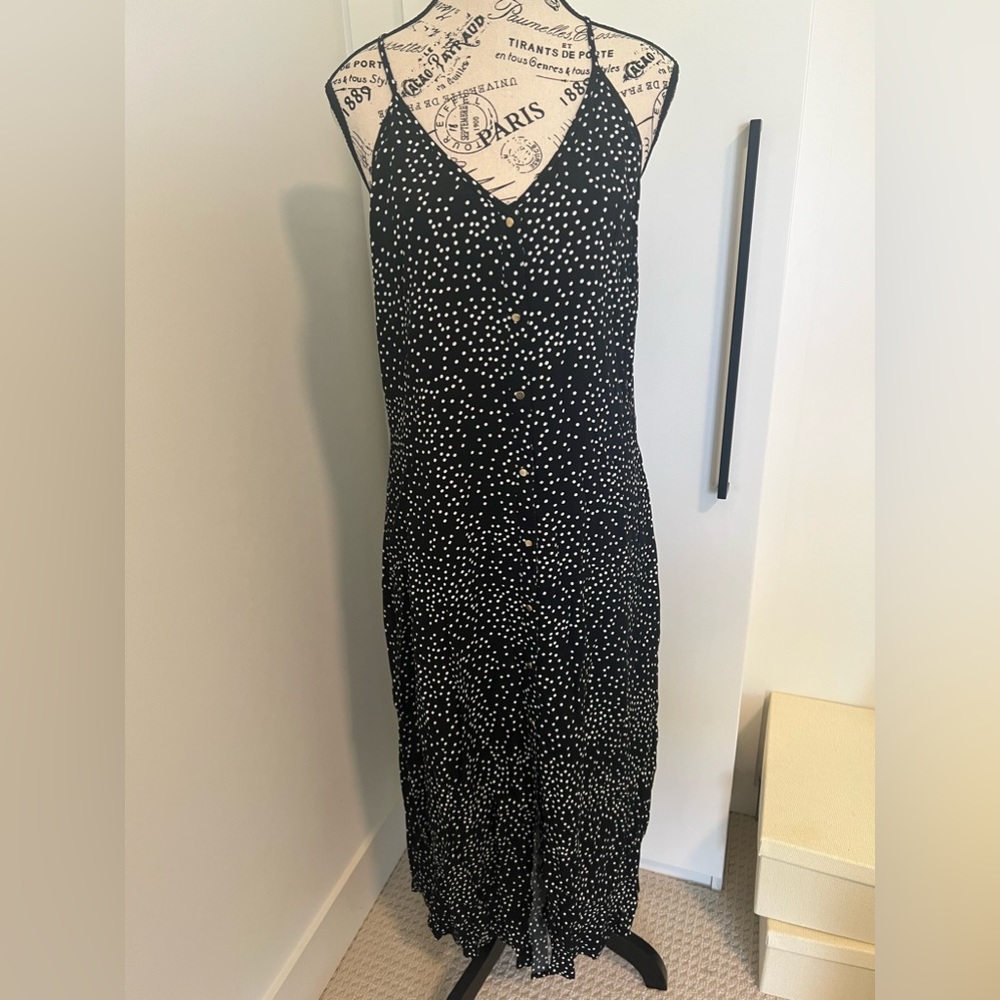 COPY - Maxi Button Polka Dot Dress